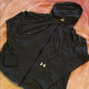 Loose gray underarmour  zip jacket!